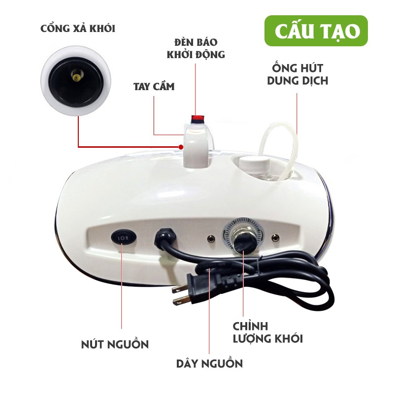 Máy phun khử khuẩn NaNo tạo khói diệt vi rút, khử mùi hôi